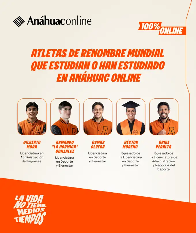 Atletas de renombre mundial que estudian o han estudiado en Anáhuac Online.